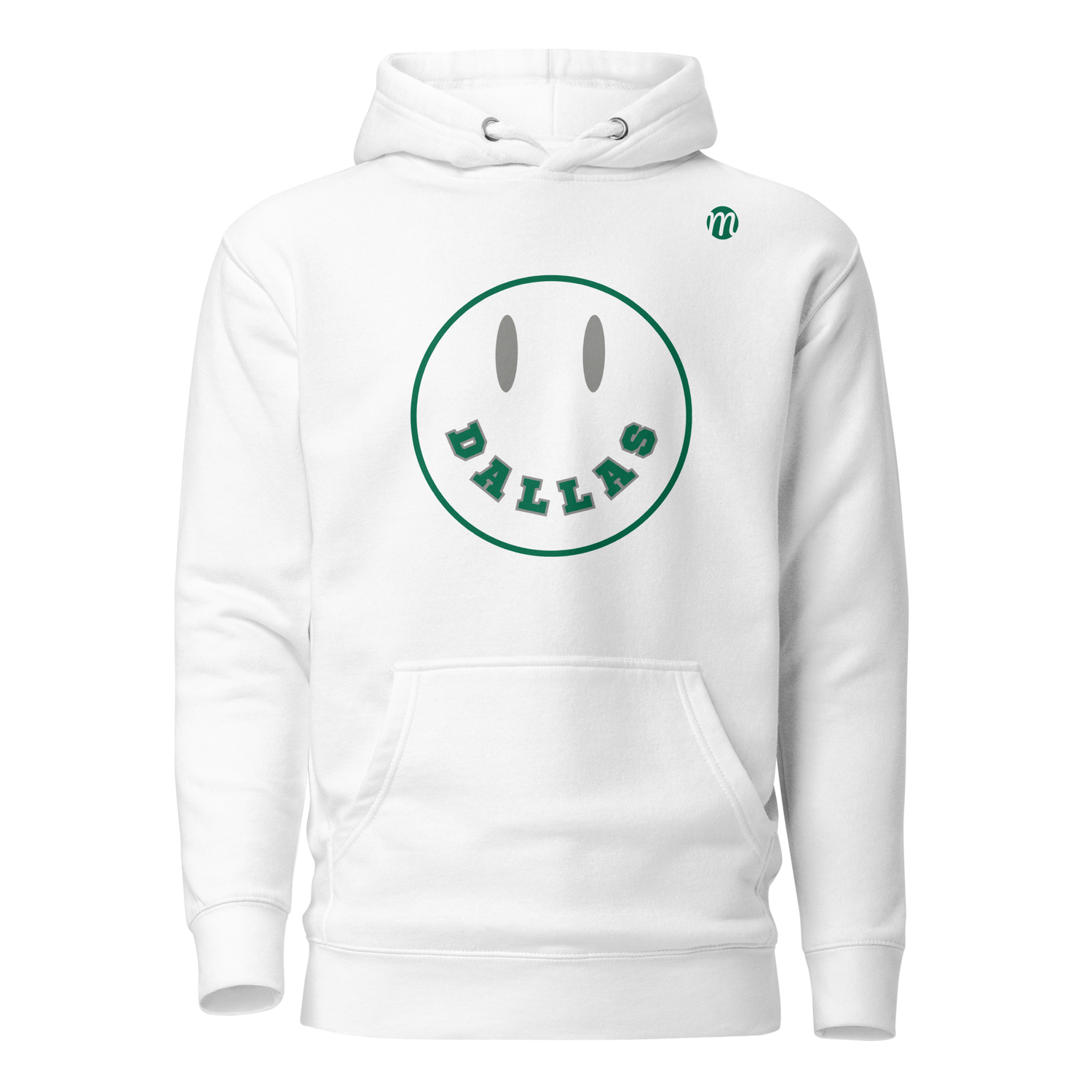 Dallas Smiley Face Mulli USA Hoodie White Front