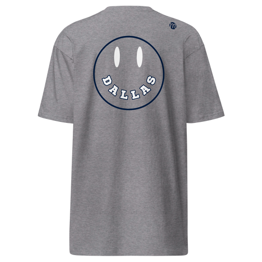 Dallas Smiley Face Mulli USA Tee Carbon Grey Back