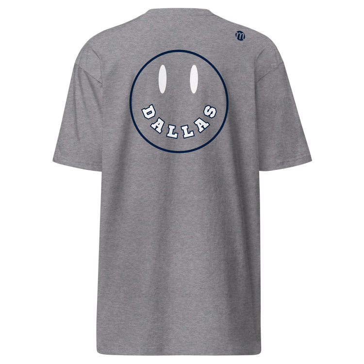 Dallas Smiley Face Mulli USA Tee Carbon Grey Back