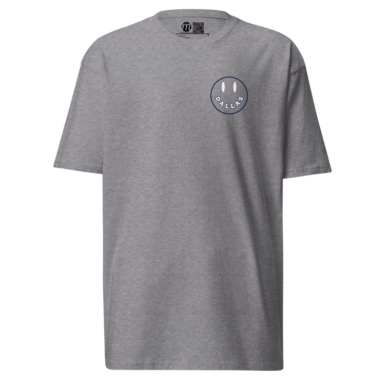 Dallas Smiley Face Mulli USA Tee Carbon Grey Front