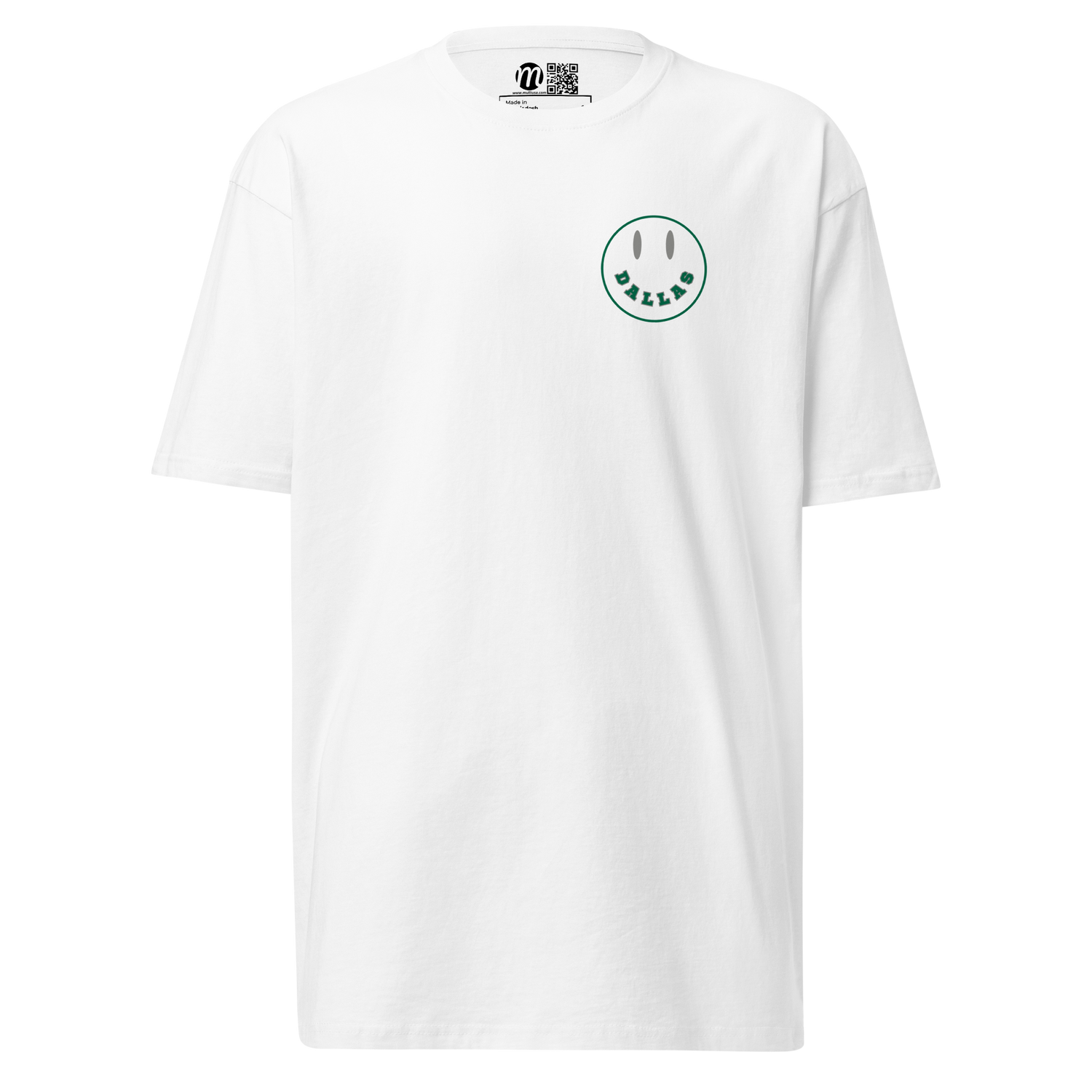 Dallas Smiley Face Mulli USA Tee White Front 