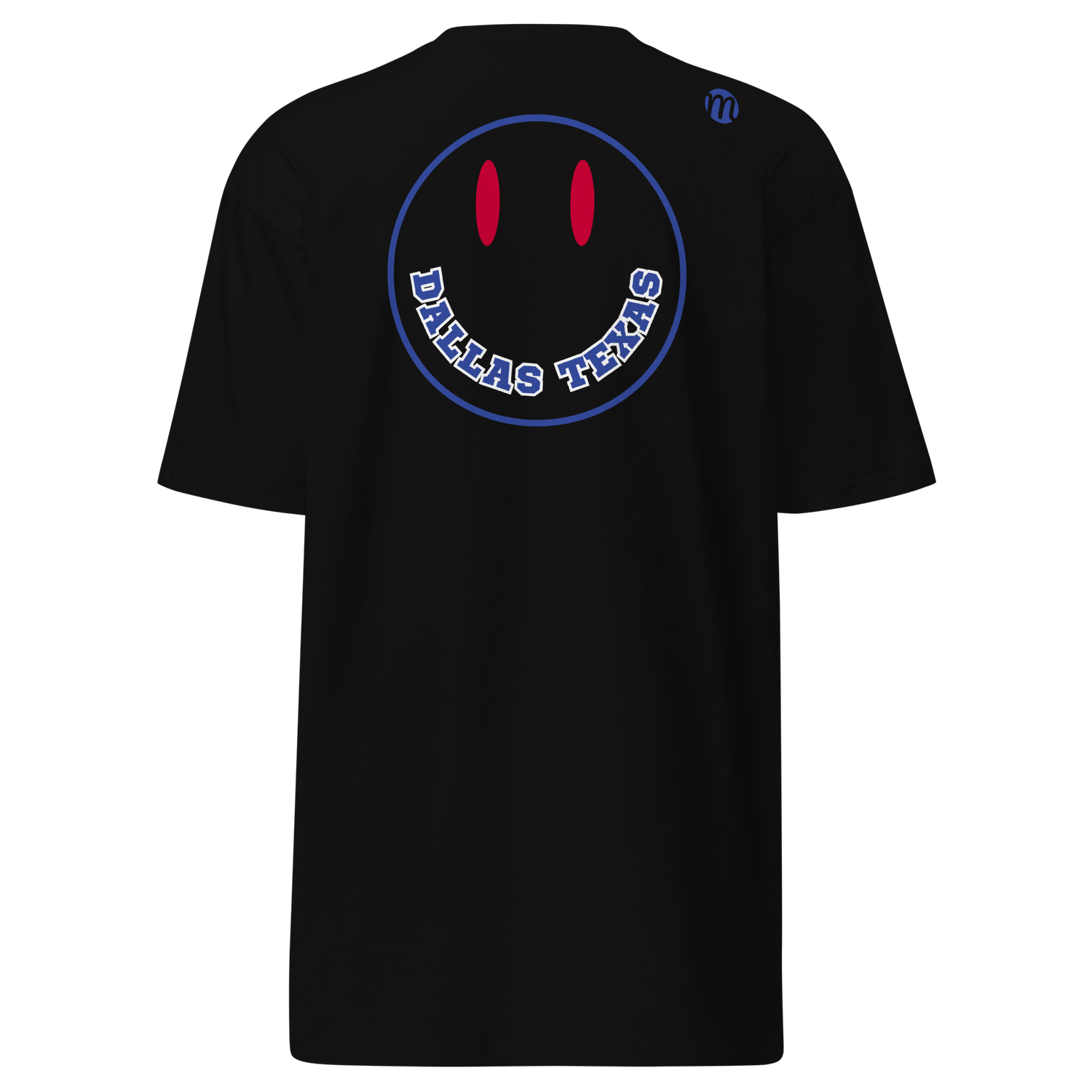 Dallas Texas Smiley Face Mulli USA Tee Black Back