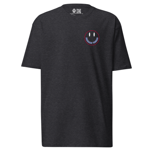 Dallas Texas Smiley Face Mulli USA Tee Charcoal Heather Front