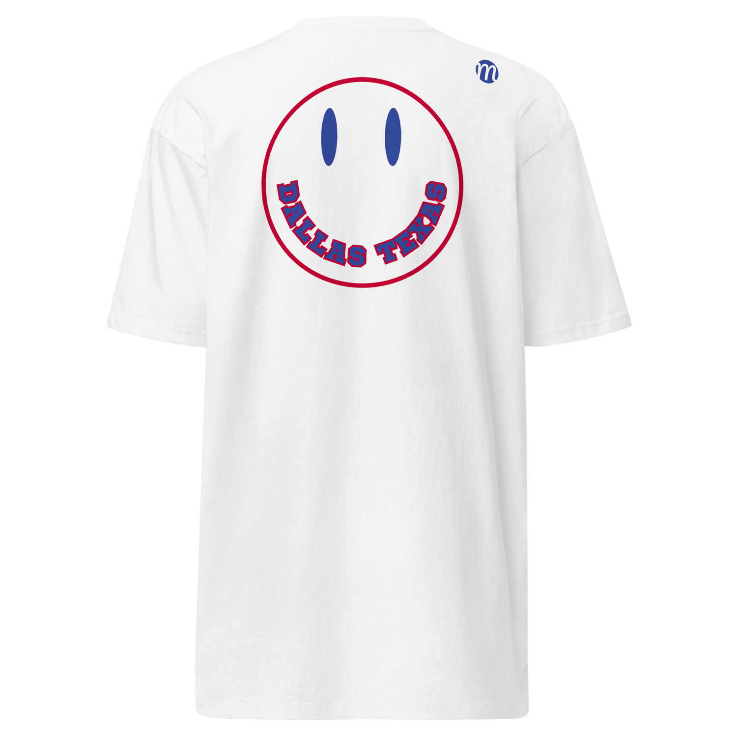 Dallas Texas Smiley Face Mulli USA Tee White Back