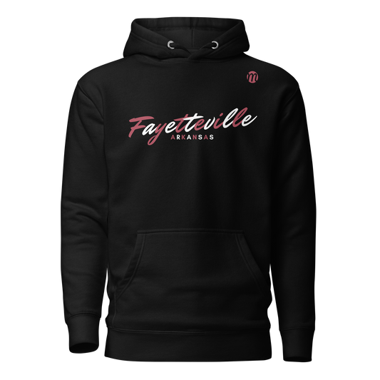 Fayetteville Arkansas Mulli USA Hoodie Black Front