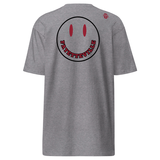 Fayetteville Smiley Face Mulli USA Tee Carbon Grey Back