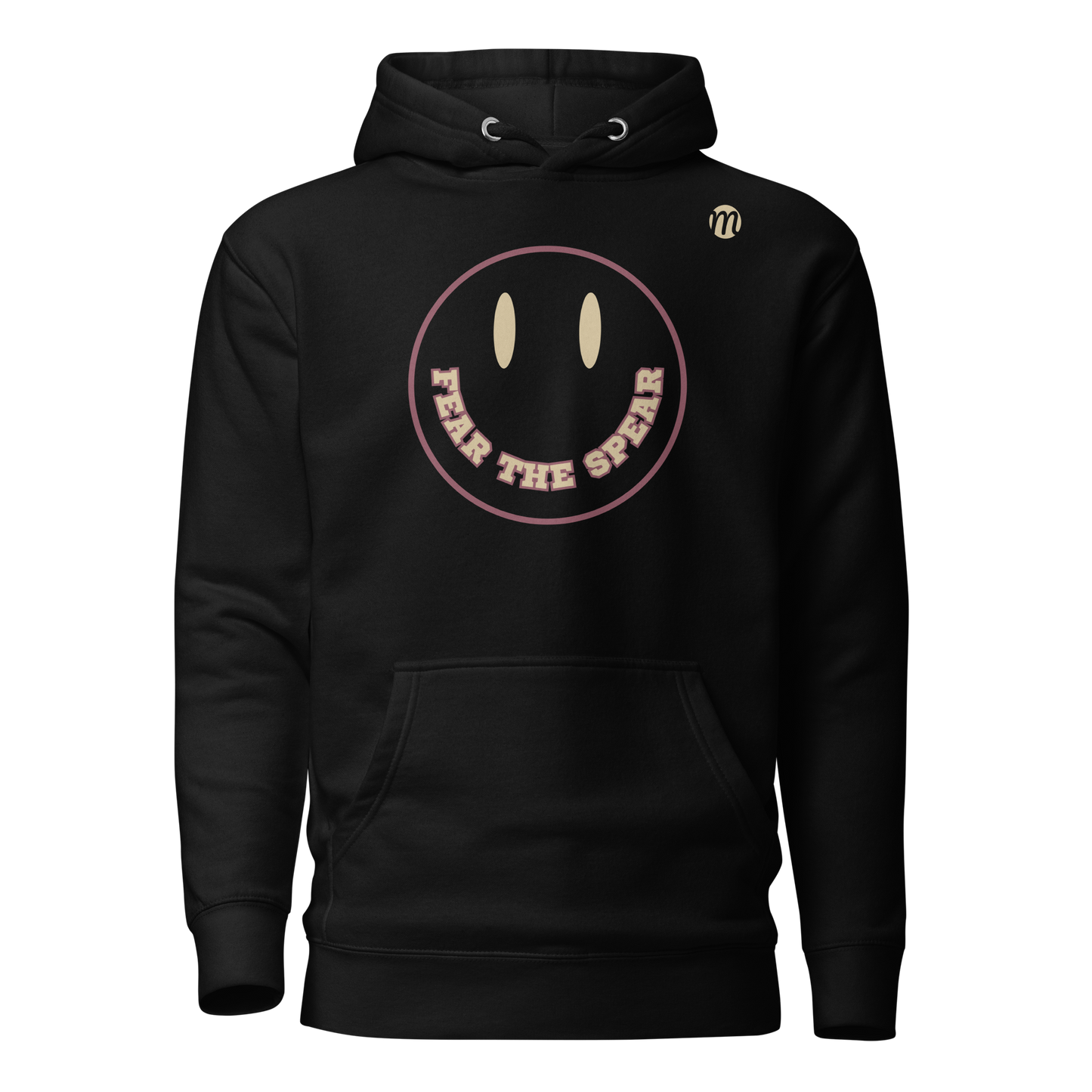 Fear The Spear Smiley Face Mulli USA Hoodie Black Front