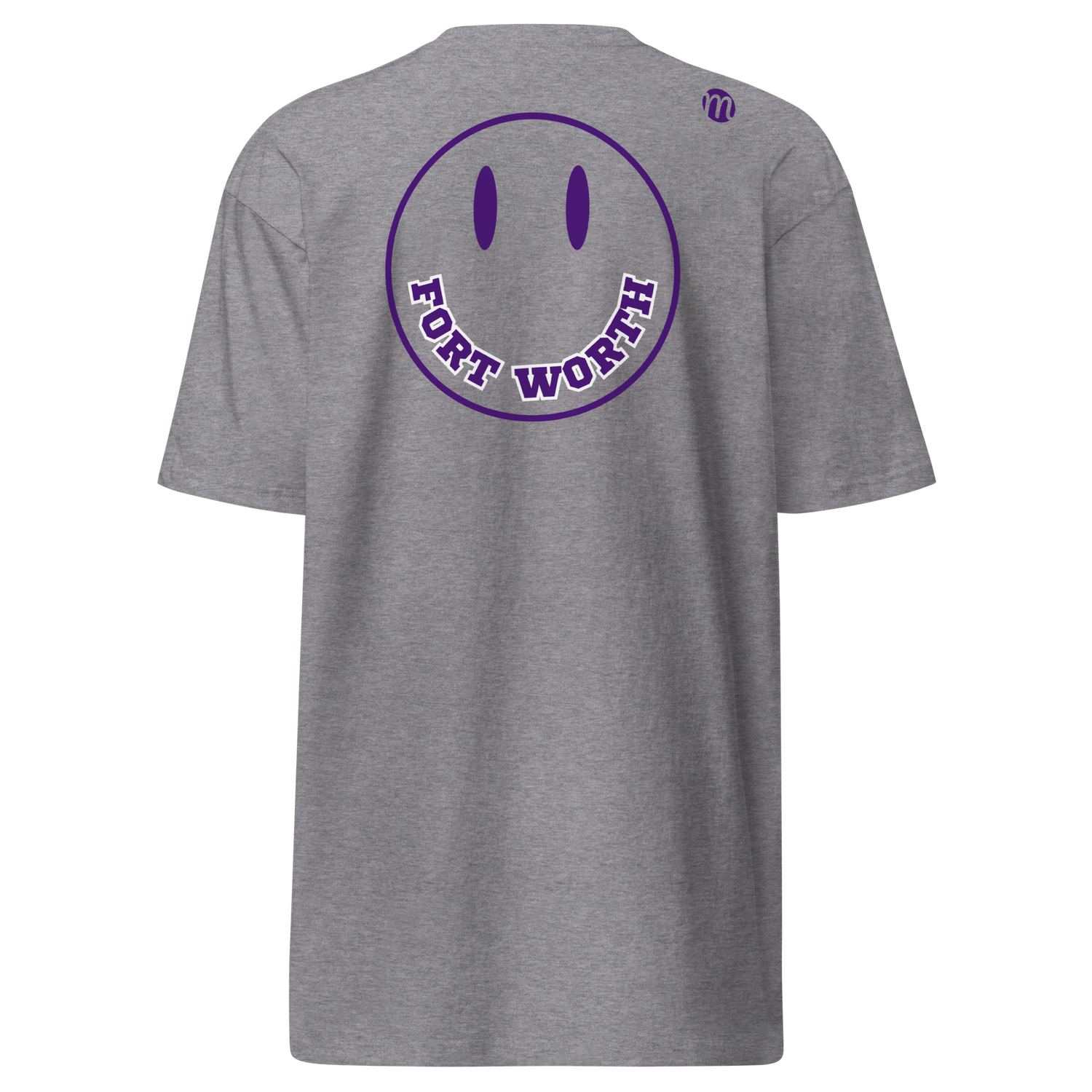 Fort Worth Smiley Face Mulli USA Tee Carbon Grey Back