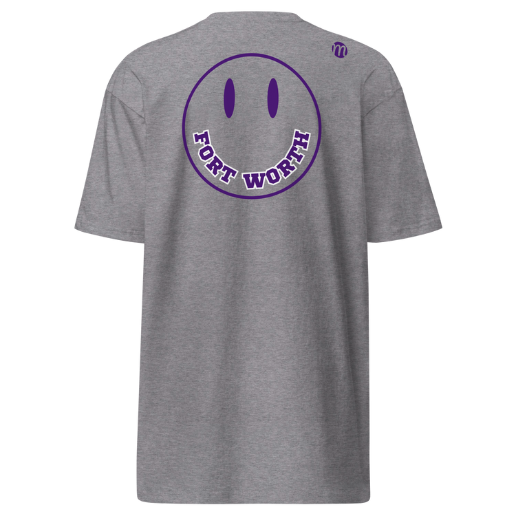 Fort Worth Smiley Face Mulli USA Tee Carbon Grey Back