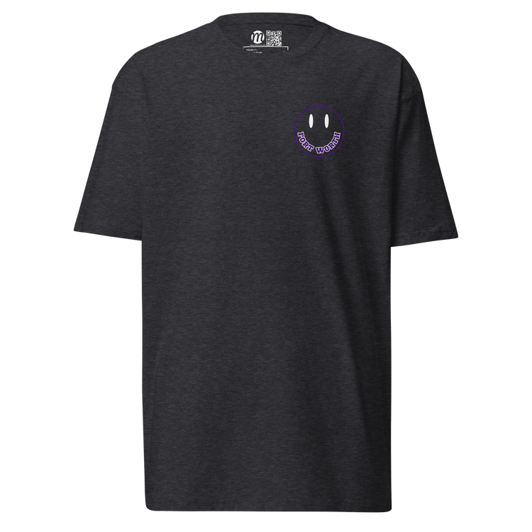 Fort Worth Smiley Face Mulli USA Tee Charcoal Heather Front