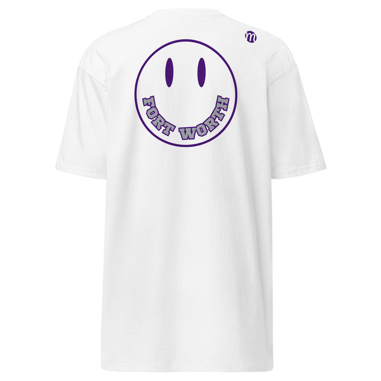 Fort Worth Smiley Face Mulli USA Tee White Back