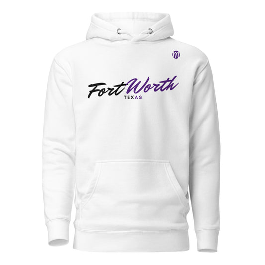 Fort Worth Texas Mulli USA Hoodie White Front