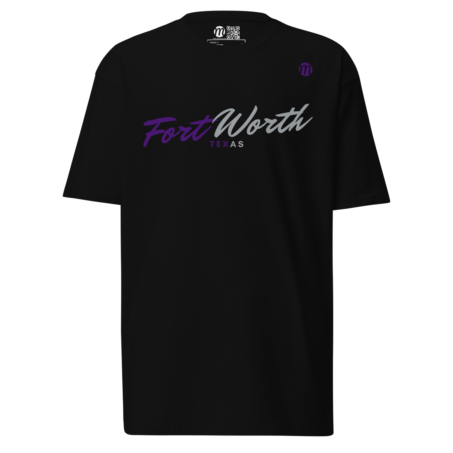 Fort Worth Texas Mulli USA Tee Black Front 