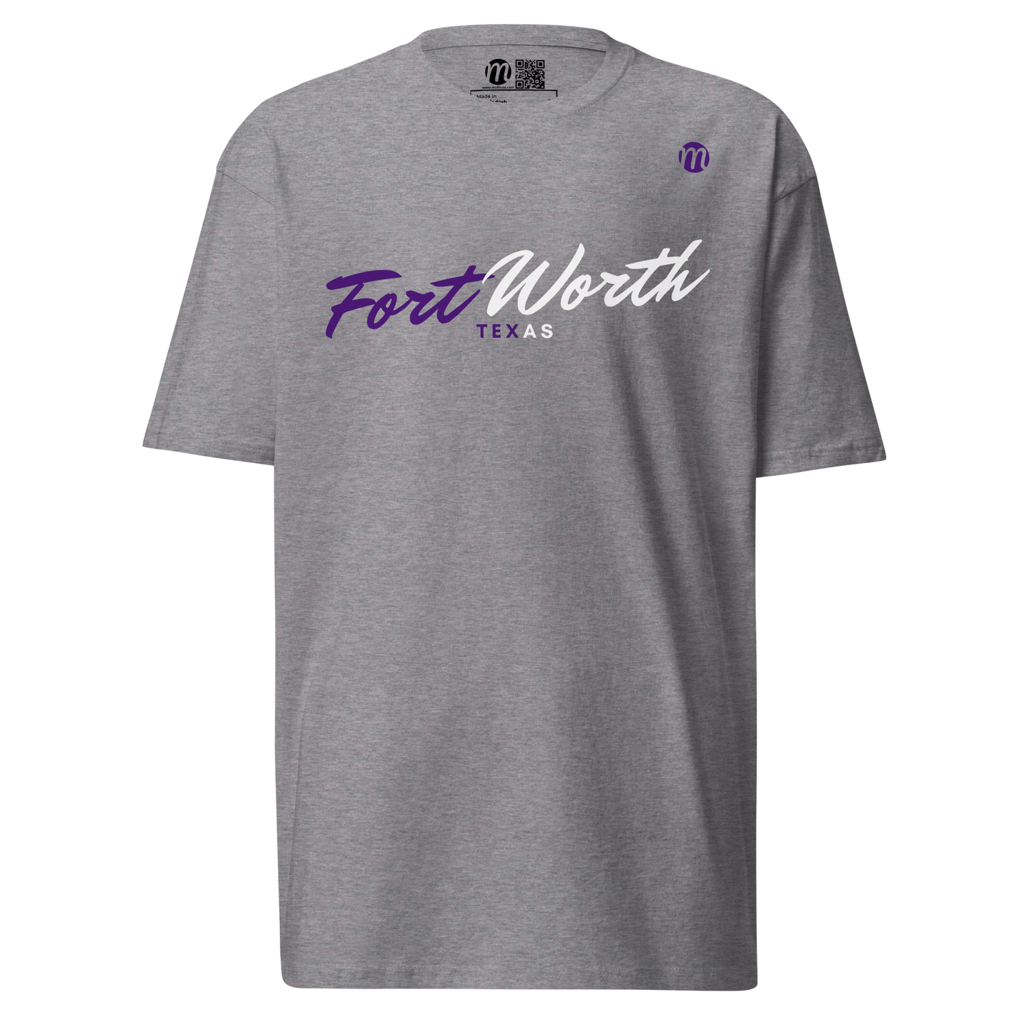 Fort Worth Texas Mulli USA Tee Carbon Grey Front