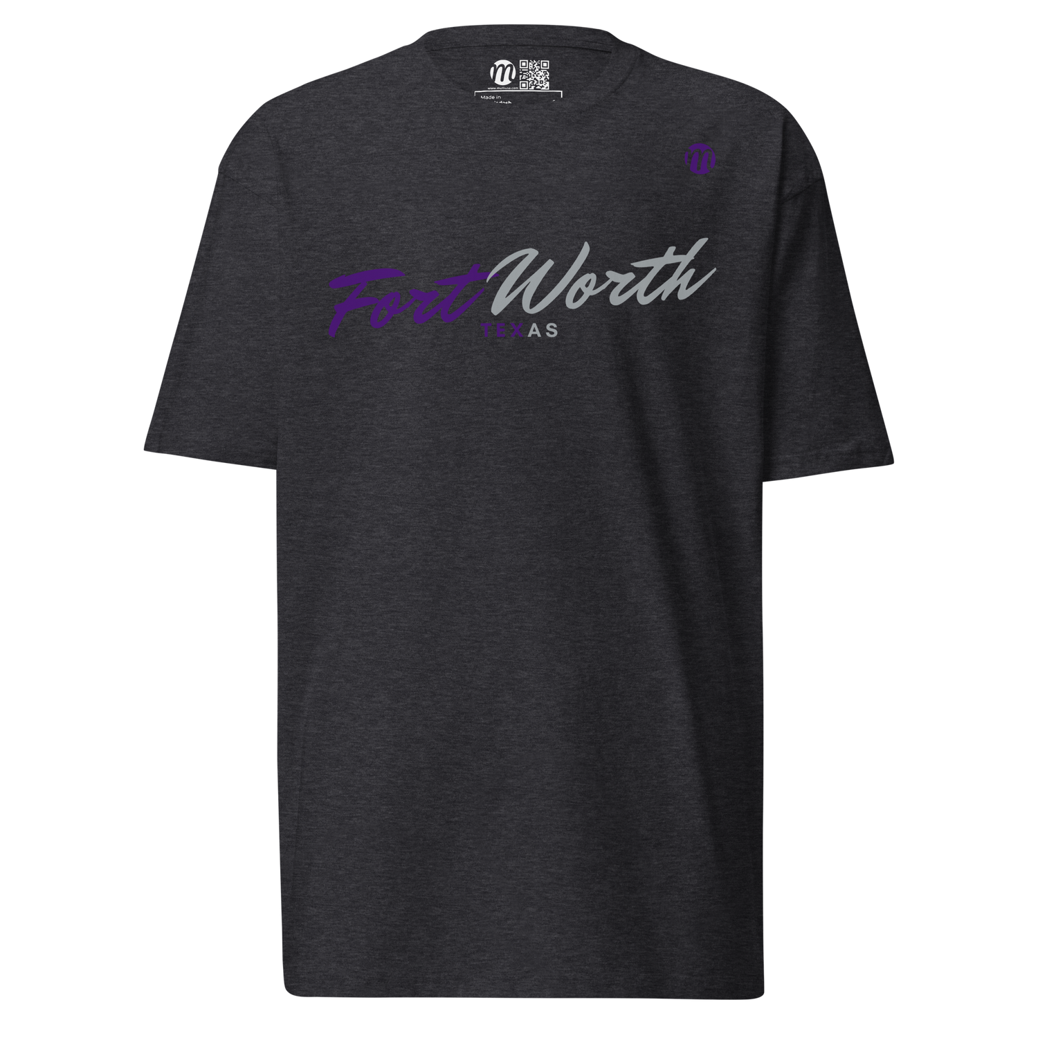 Fort Worth Texas Mulli USA Tee Charcoal Heather Front