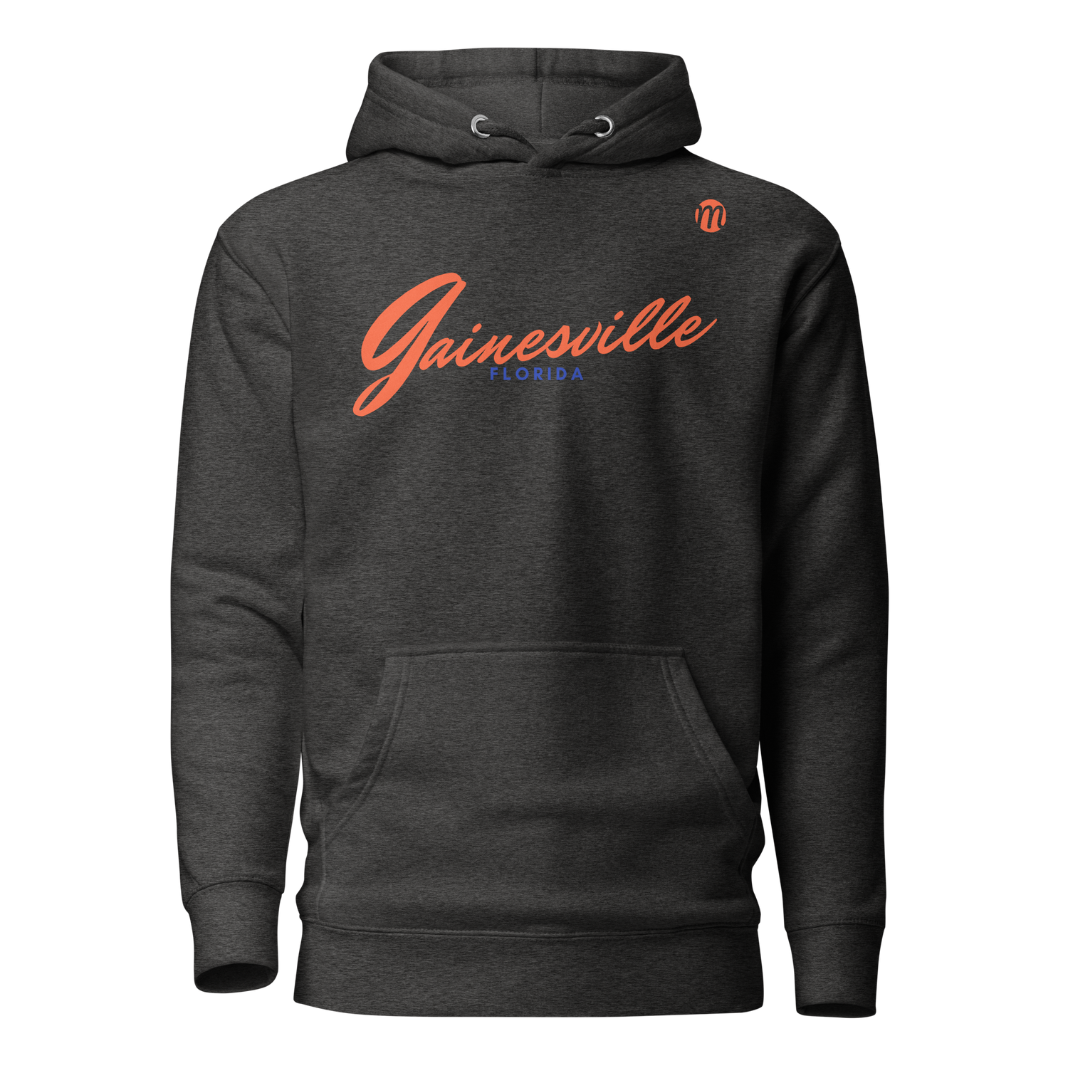 Gainesville Florida Mulli USA Hoodie Charcoal Heather Front