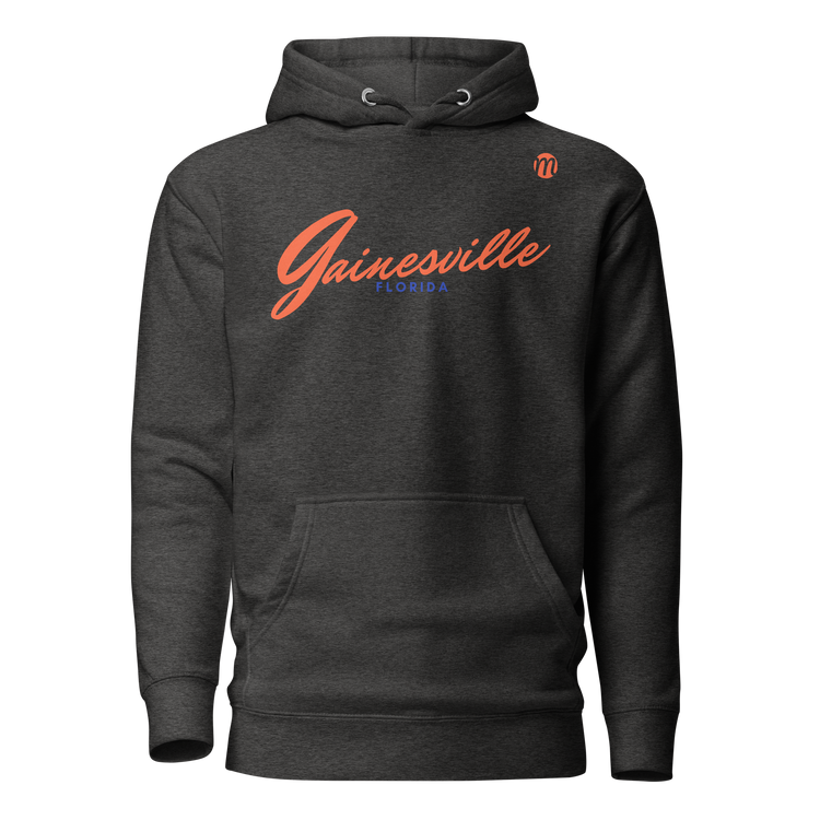 Gainesville Florida Mulli USA Hoodie Charcoal Heather Front