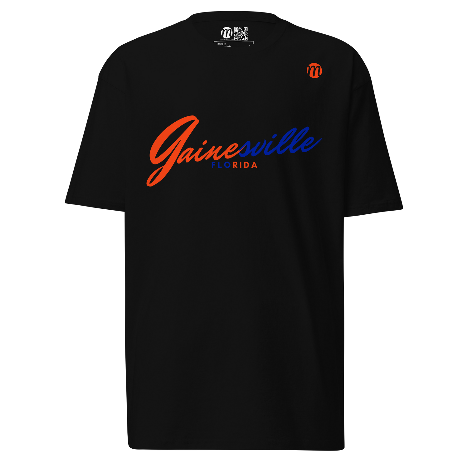 Gainesville Florida Mulli USA Tee Black Front