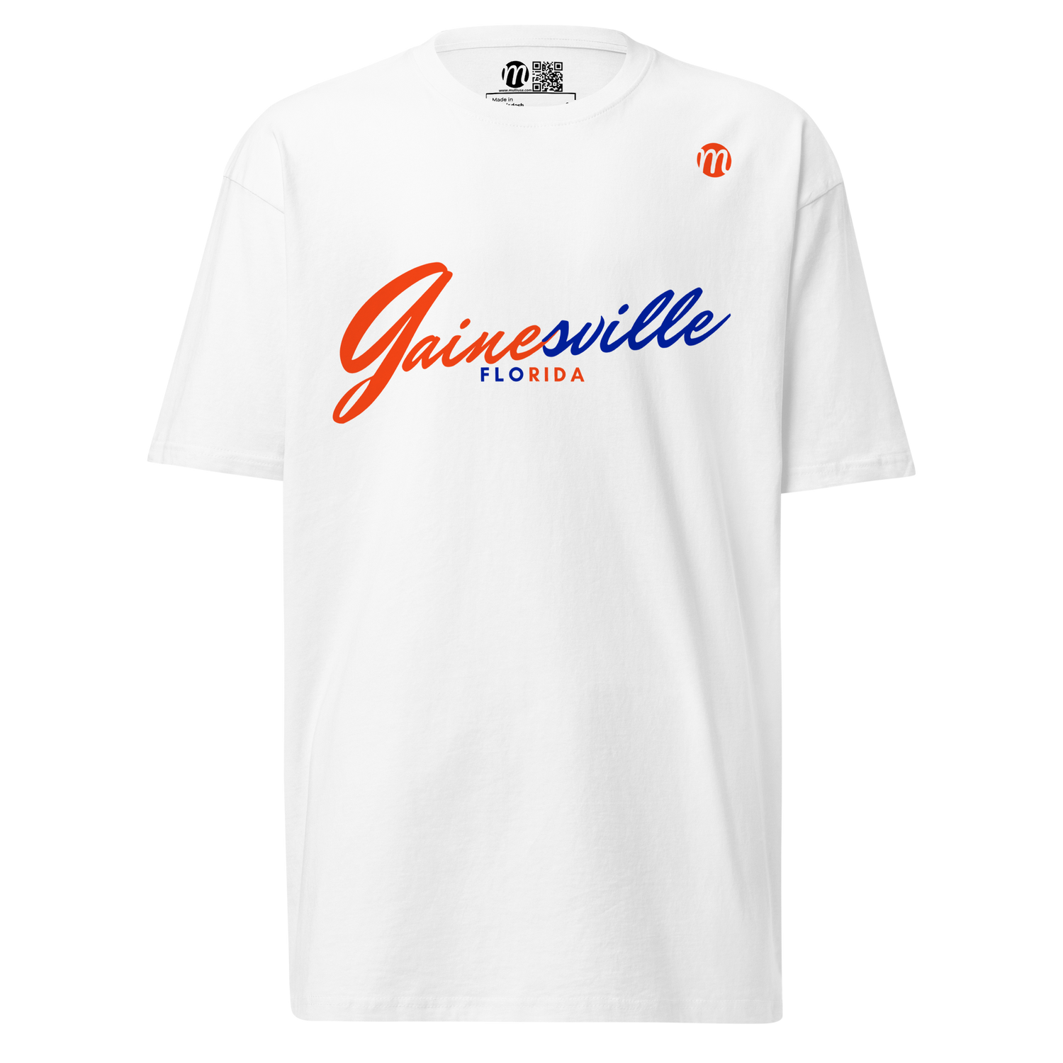 Gainesville Florida Mulli USA Tee White Front 