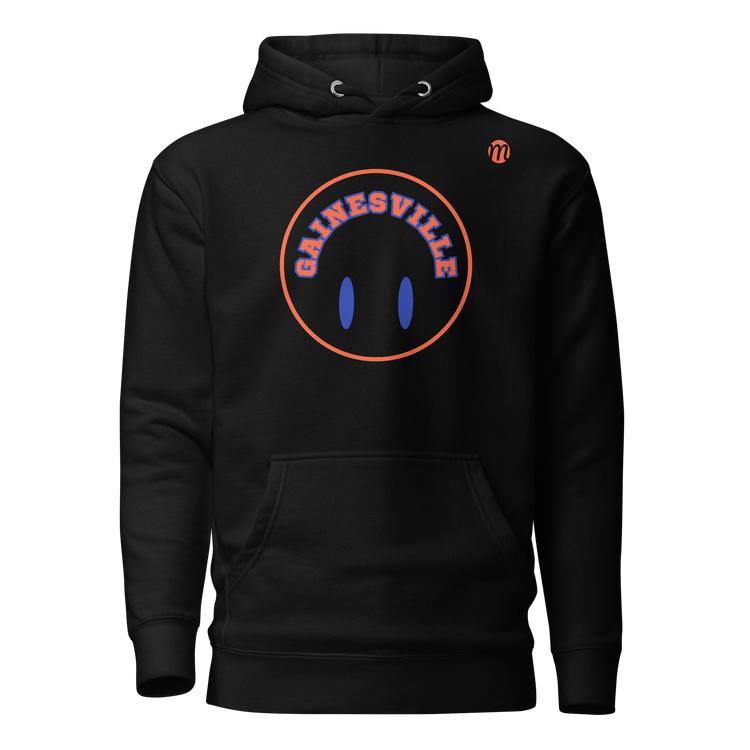 Gainesville Smiley Face Flipped Mulli USA Hoodie Black Front