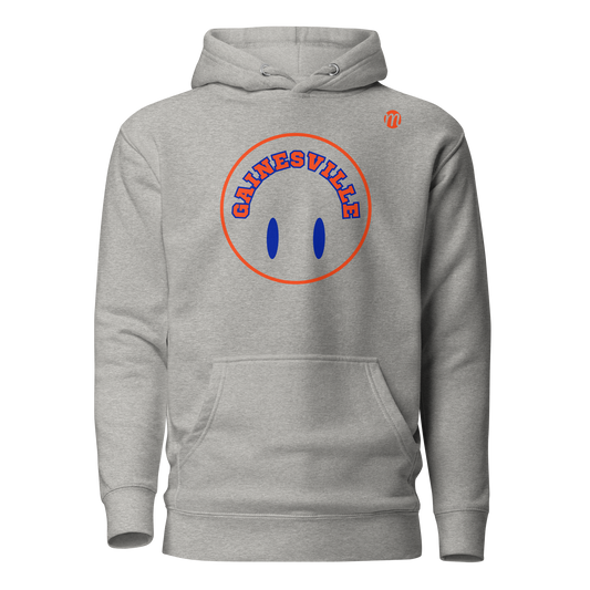 Gainesville Smiley Face Flipped Mulli USA Hoodie Carbon Grey Front