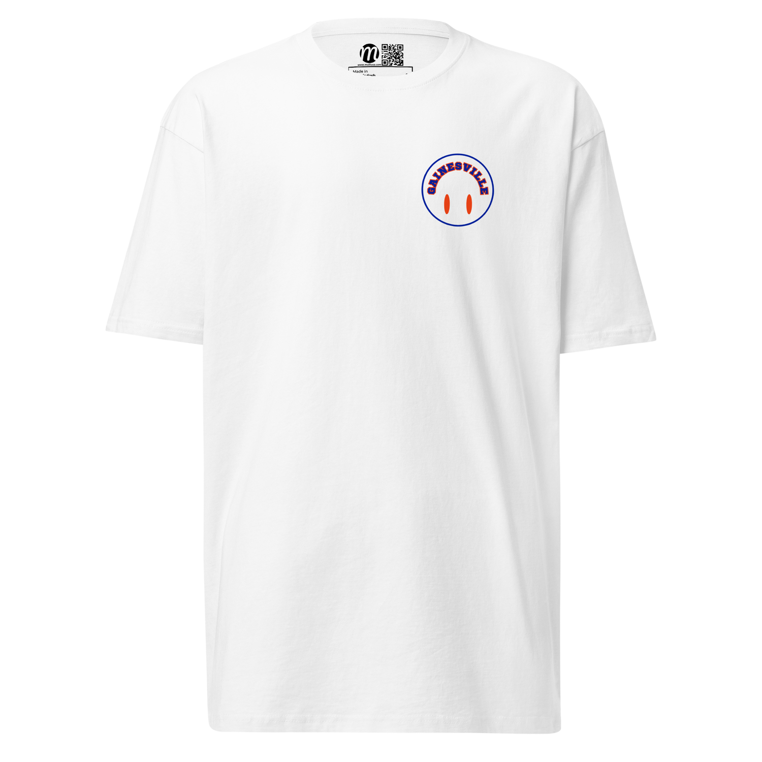 Gainesville Smiley Face Flipped Mulli USA Tee White Front