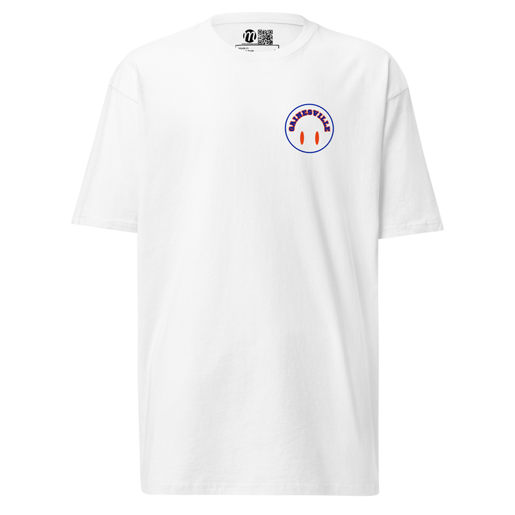 Gainesville Smiley Face Flipped Mulli USA Tee White Front