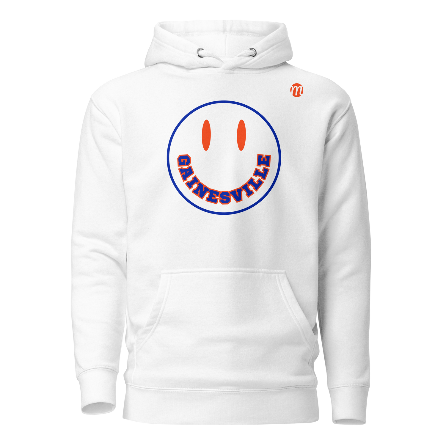 Gainesville Smiley Face Mulli USA Hoodie White Front