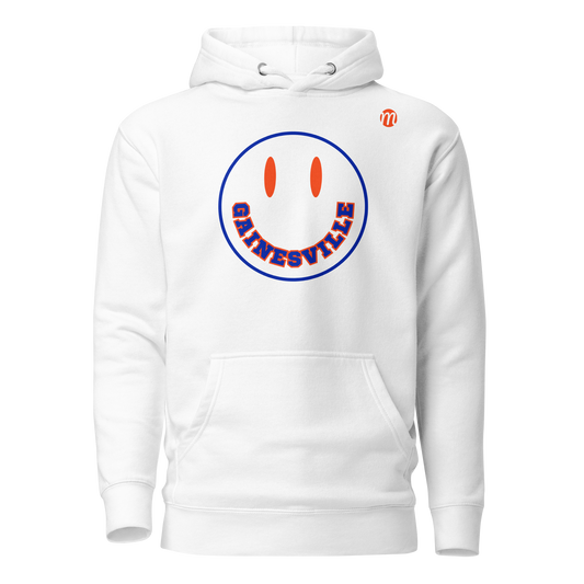 Gainesville Smiley Face Mulli USA Hoodie White Front