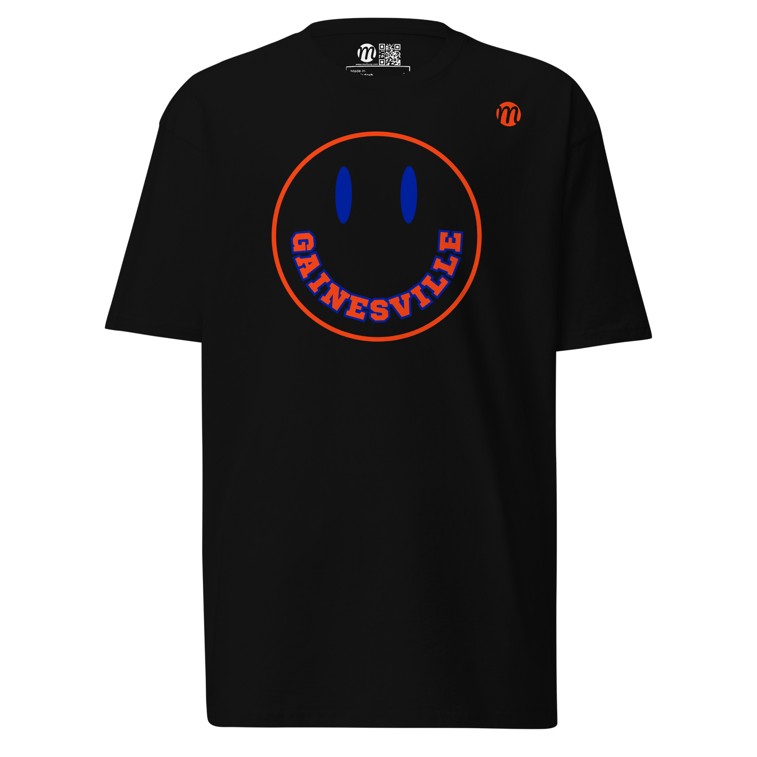 Gainesville Smiley Face Mulli USA Tee Black Front