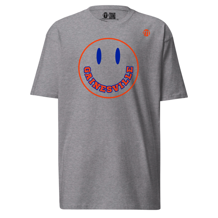 Gainesville Smiley Face Mulli USA Tee Carbon Grey Front