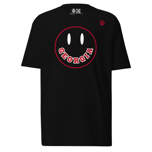 Georgia Smiley Face Mulli USA Tee Black Front