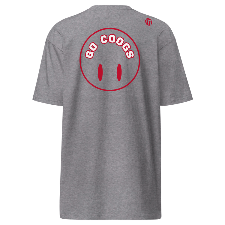 Go Coogs Smiley Face Flipped Mulli USA Tee Carbon Grey Back