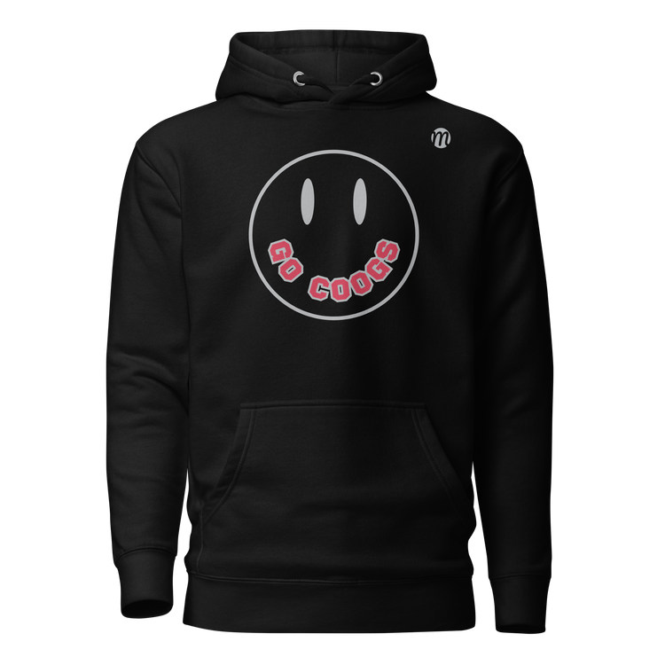 Go Coogs Smiley Face Mulli USA Hoodie Black Front