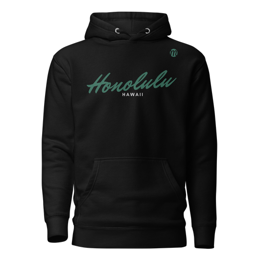 Honolulu Hawaii Mulli USA Hoodie Black Front