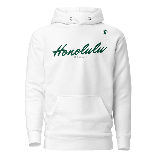 Honolulu Hawaii Mulli USA Hoodie White Front