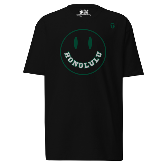 Honolulu Smiley Face Mulli USA Tee Black Front