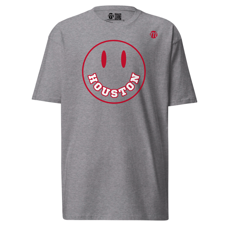 Houston Smiley Face Mulli USA Tee Carbon Grey Front