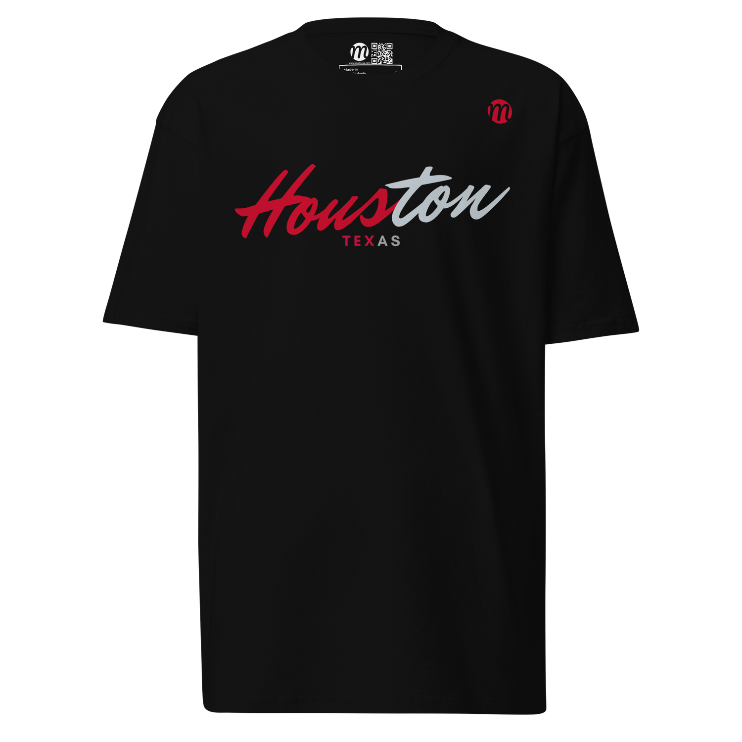 Houston Texas Mulli USA Tee Black Front