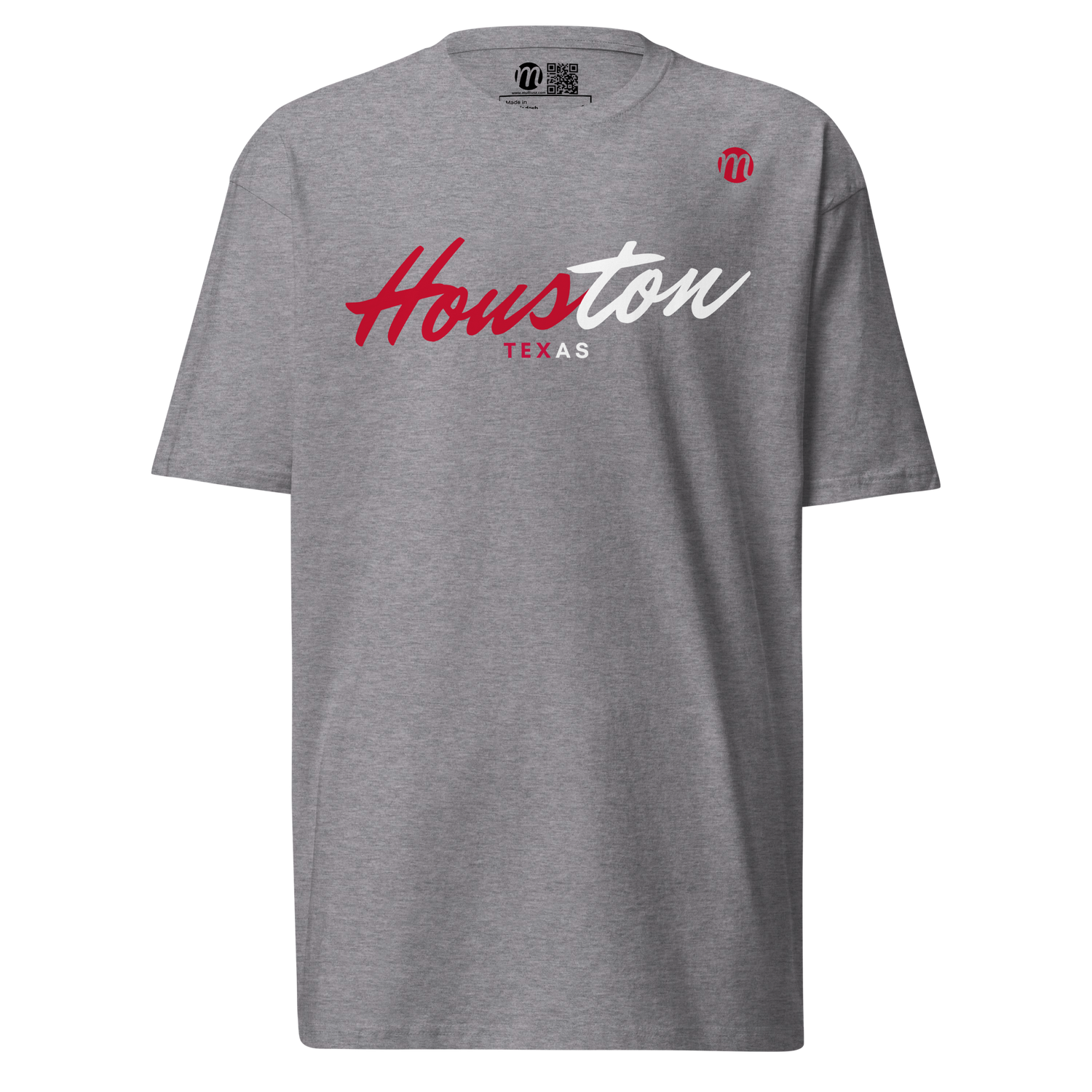 Houston Texas Mulli USA Tee Carbon Grey Front