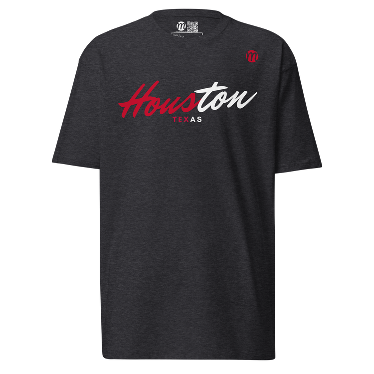 Houston Texas Mulli USA Tee Charcoal Heather Front