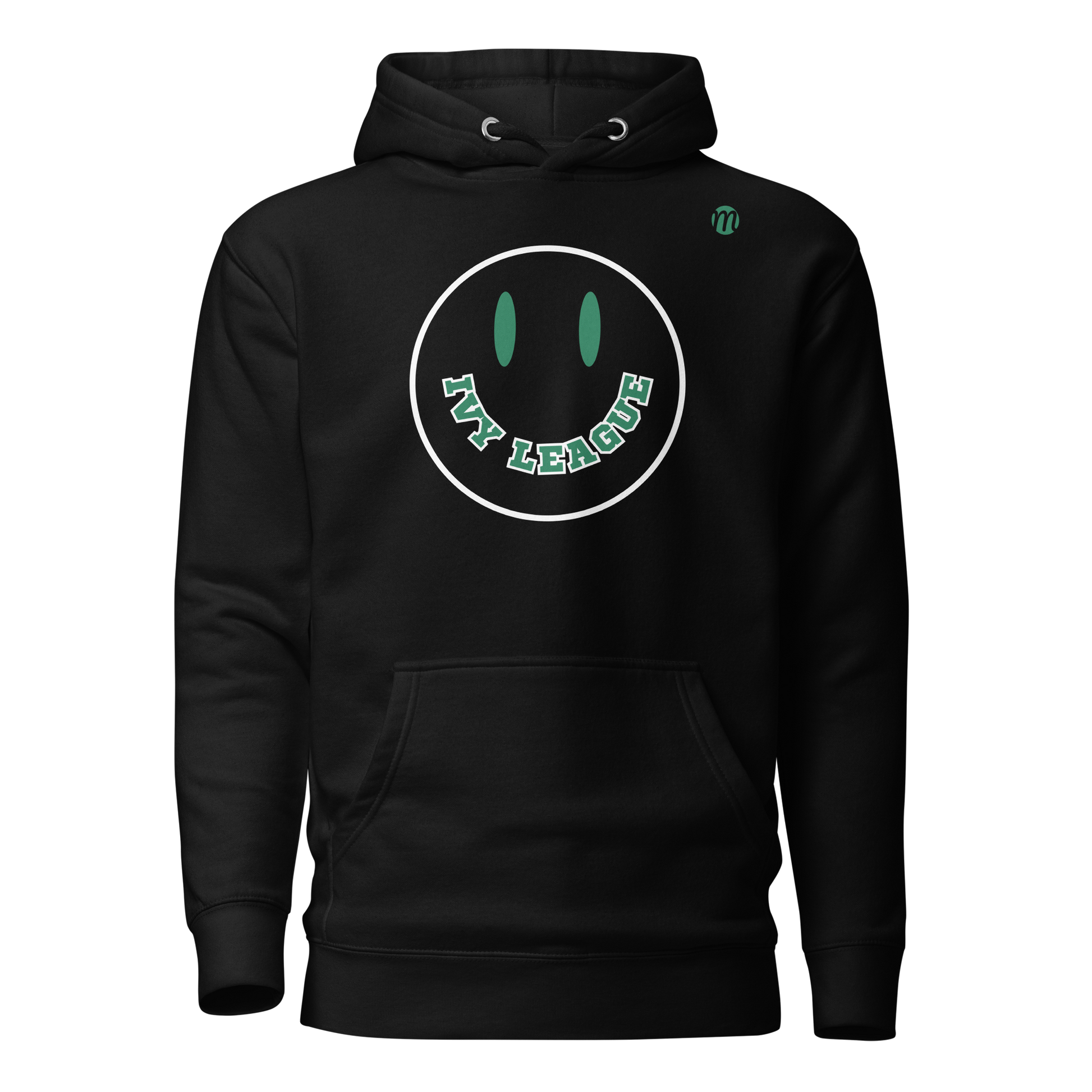 Ivy League Smiley Face Mulli USA Hoodie Black - H