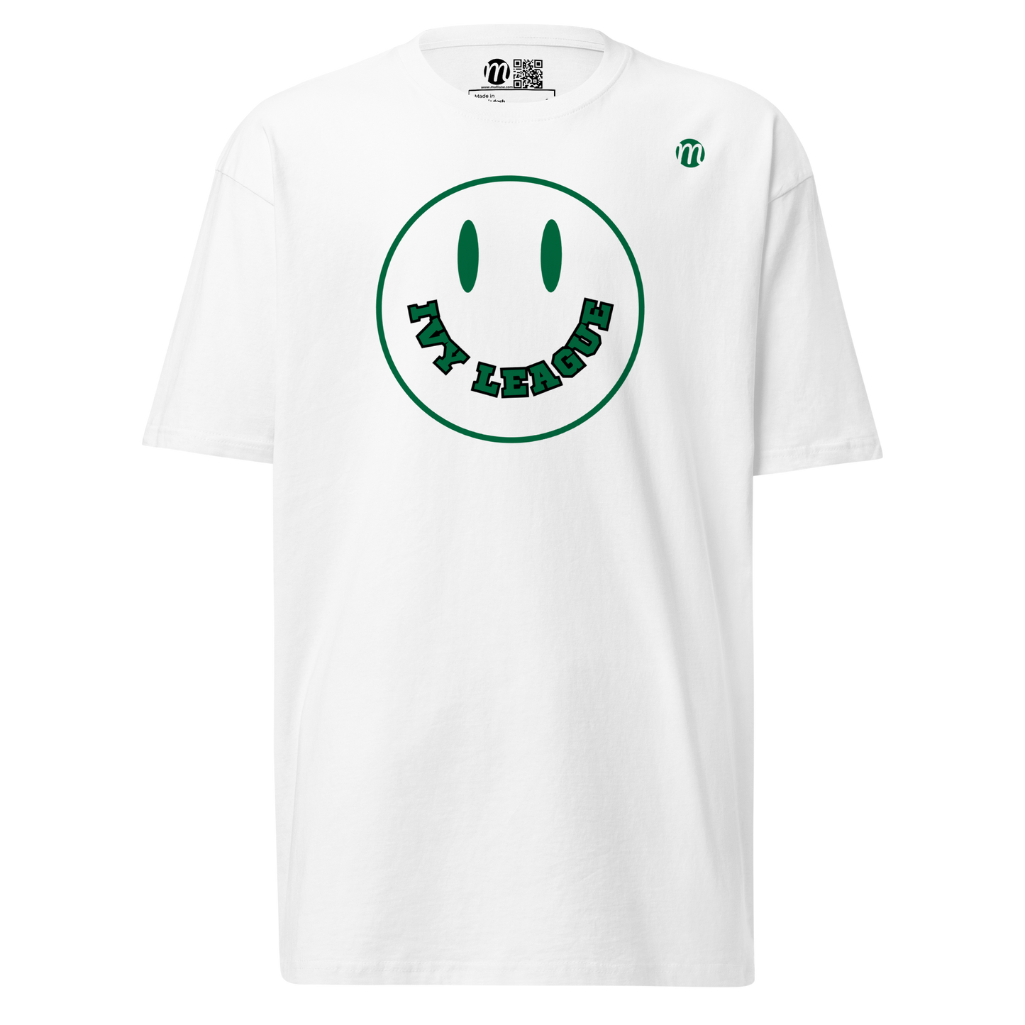 Ivy League Smiley Face Mulli USA Tee White Front - H