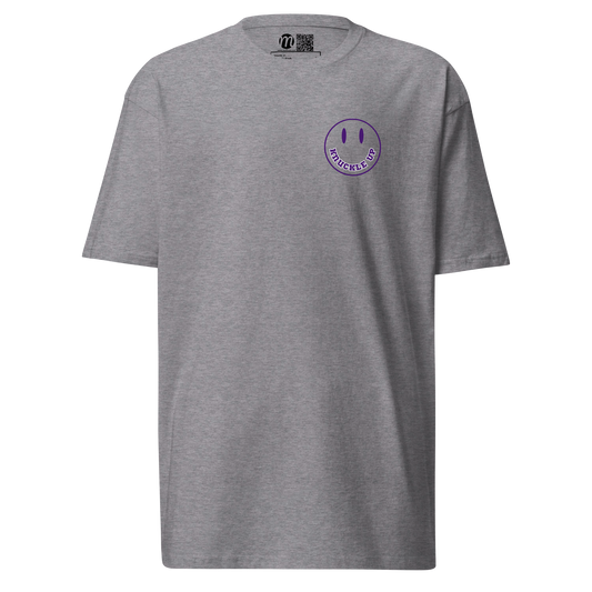 Knuckle Up Smiley Face Mulli USA Tee Carbon Grey Front