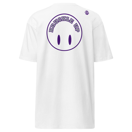 Knuckle Up Smiley Face Flipped Mulli USA Tee White Back