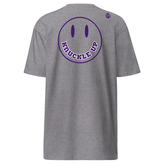 Knuckle Up Smiley Face Mulli USA Tee Carbon Grey Back