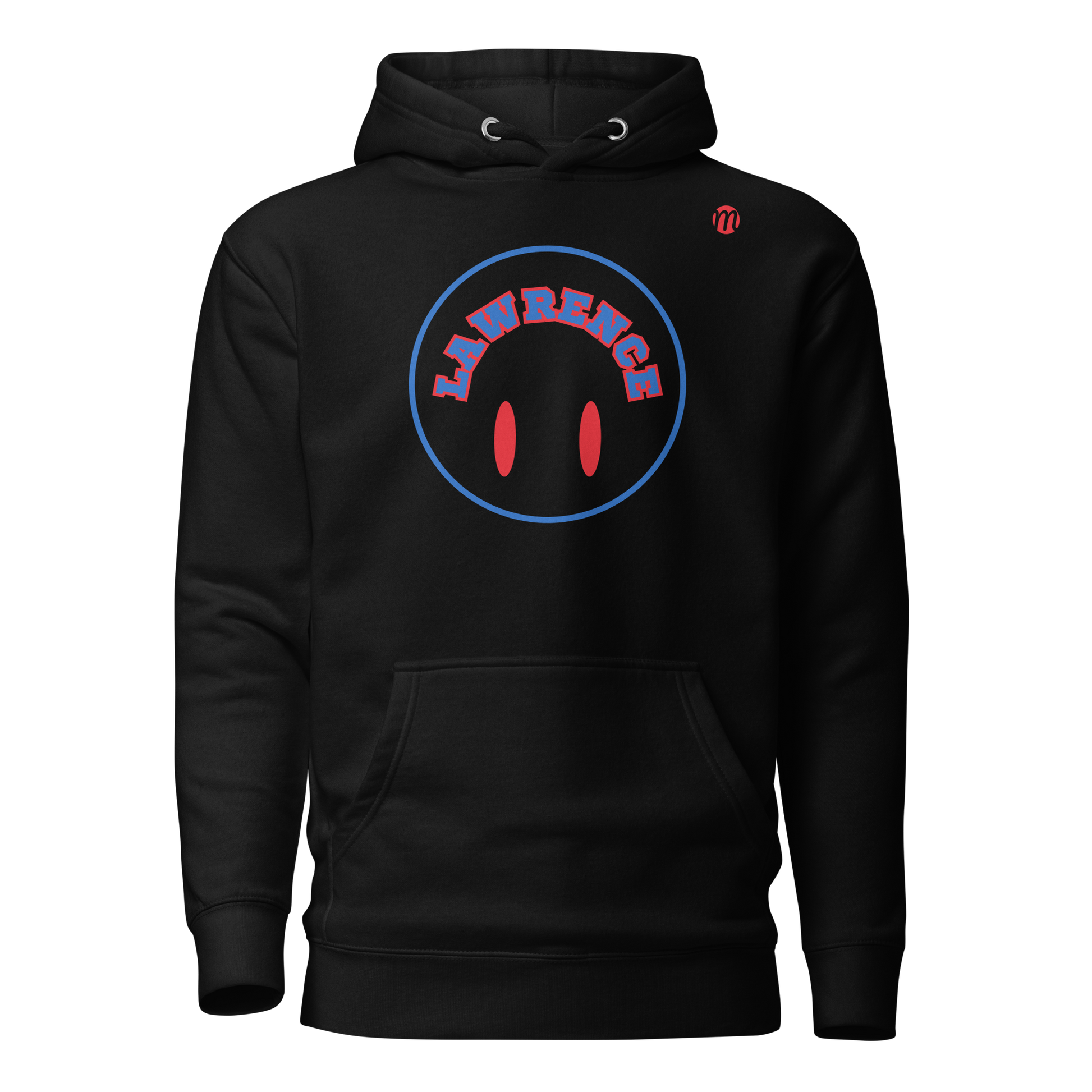 Lawrence Smiley Face Flipped Mulli USA Hoodie Black 