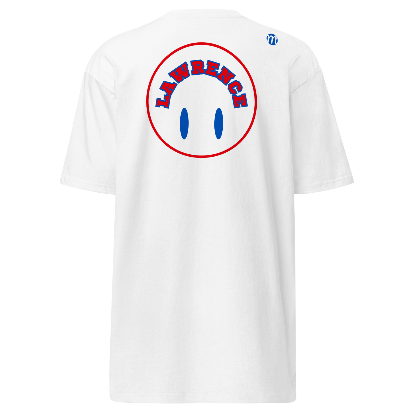 Lawrence Smiley Face Flipped Mulli USA Tee White back