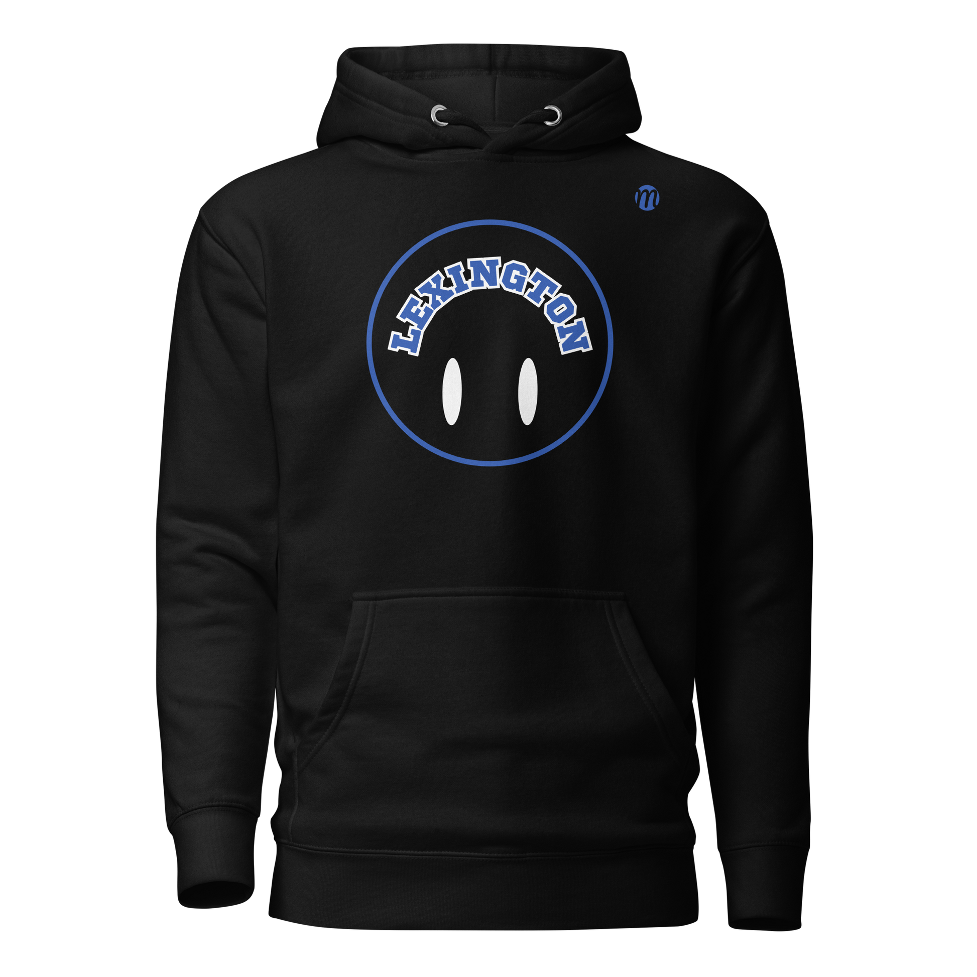 Lexington Smiley Face Flipped Mulli USA Hoodie Black Front