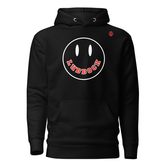 Lubbock Smiley Face Mulli USA Hoodie Black Front